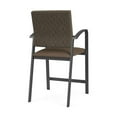 thumbnail image 3 of Newport Reception Waiting 24.5" Hip Chair / Charcoal Steel / Brown / Brown, 3 of 5