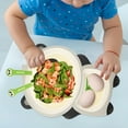 thumbnail image 6 of ACDANC Animal Toddler Dinnerware Set Cartoon Airplane Divided Dinner Plate Toddler Plates And Bowls Set Cartoon Dinner Food Plate Double Compartments Spoon Fork For Kids, 6 of 7