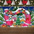 thumbnail image 2 of Colorful Village Welcome Whoville Banner Christmas Tree Holiday Backdrop Gift Boxes Snowy Scene Festive Background for Christmas Party Holiday Decoration Photo Shoot, 2 of 7