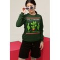 thumbnail image 3 of Old Glory Cactus Desert Feliz Navidad Ugly Christmas Sweater Youth Long Sleeve T Shirt, 3 of 6