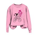 thumbnail image 1 of Gibobby Tops Mujeres Casual Camiseta estampada de talla grande con estampado del día de San Valentín para mujer Top informal de manga larga (Rosa, S), 1 of 4