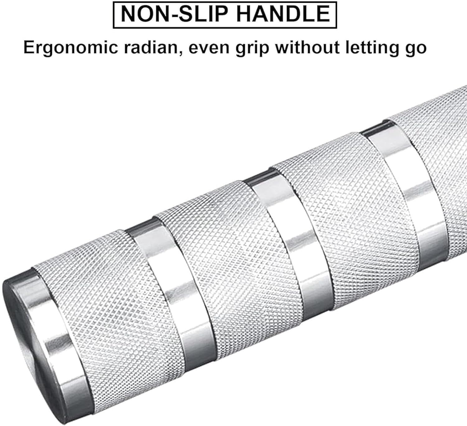Arm Wrestling Pronation Exercise Handle, Wrist and Forearm Strength Trainer, 304 Stainless Steel Knurled Grip, Load Capacity 220LB（Braided Tape Style）