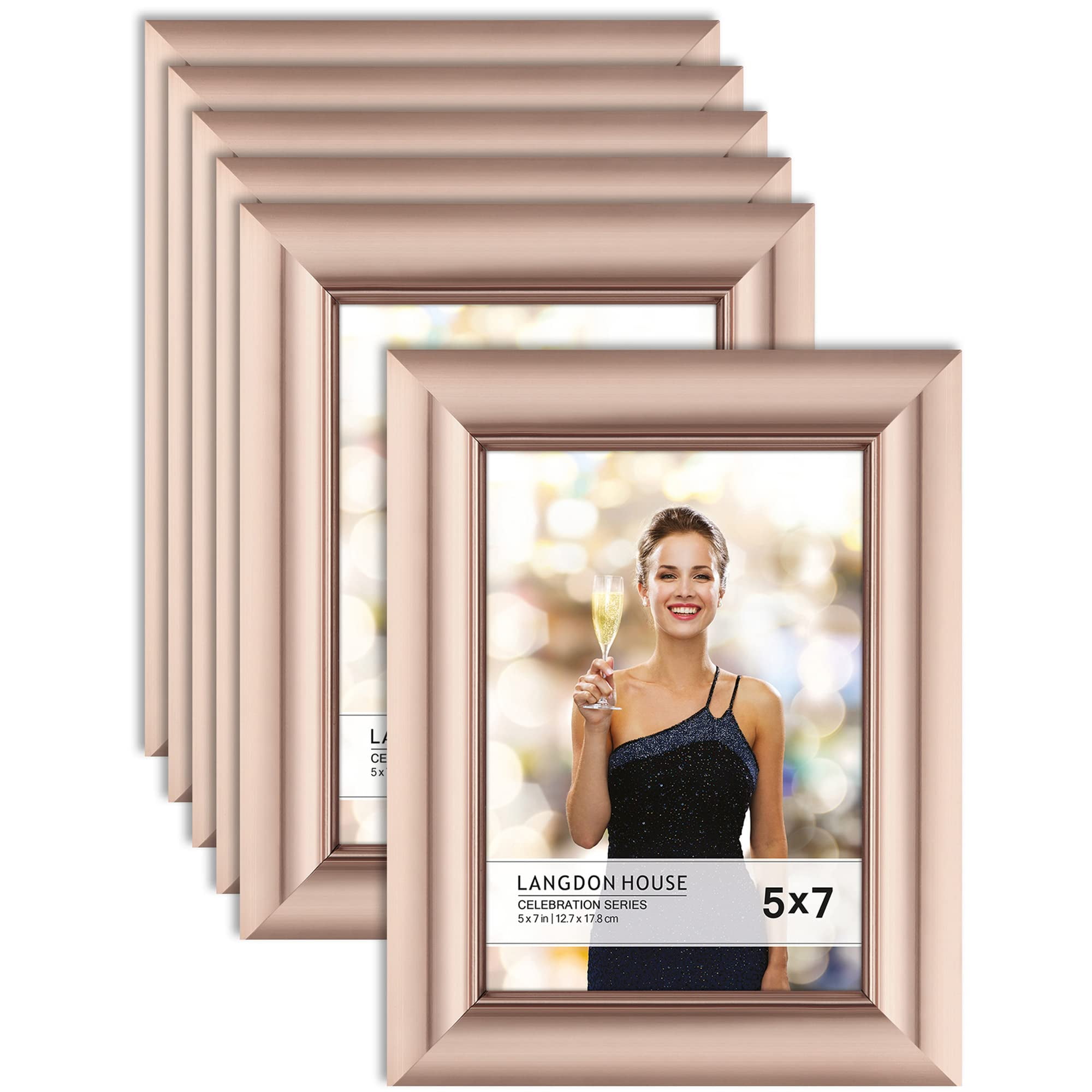 Dazzling Displays 10 Acrylic 7" x 5" Slanted Picture Frame Holders 