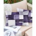 thumbnail image 6 of Purple Geometric Throw Pillow Cover 12 x 20 Inch Decorative Pillow Cover Vintage Oil Painting Contemporary Lumbar Pillowcase Seasonal Rectangle Cushion Case for Couch Sofa Bed Living Room, 6 of 7