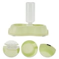 thumbnail image 3 of Unique Bargains 1 Pc Non-slip Double Bowl Dog Bowl for Indoor and Outdoor Camping Plastic Green, 3 of 4