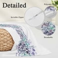 thumbnail image 3 of Purple Blue Eucalyptus Leaves Pillow Covers 12"x20", Spring Summer Botanical Floral Soft Brushed Microfiber Breathable Throw Pillow Covers, Pillowcase with Zipper for Couch Sofa Bedroom Living Room, 3 of 9