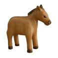 thumbnail image 4 of Figura de burro de madera, escultura artística, artesanía de animales versátil, adorno rústico para Marrón, 4 of 9