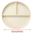 thumbnail image 5 of SIEYIO 22cm Partitioned Plate Modern Kitchenwares Dishwasher Safe Plates Divided Dinner Plate Plastic Texture for Food Meals, 5 of 17