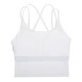 thumbnail image 7 of LELINTA Women Crop Tops Sports Bras Mesh Longline Fitness Camisole Yoga Workout Running Gym Pad Shirt with Removable Cups, 7 of 7
