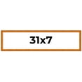 thumbnail image 2 of 31x7 Honey Brown Real Wood Picture Frame Width 0.75 inches | Interior Frame Depth 0.5 inches |, 2 of 8