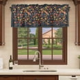 thumbnail image 6 of 2 Pack Valances for Window, Boho Flowers Short Curtains for Kitchen Bedroom Living Room, Spring Abstract Watercolor Floral Leaf Rod Pocket Small Window Treatment Valance Drapes 42 x 12 Inch, 6 of 8