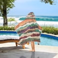 thumbnail image 3 of Yayeee Kids Hooded Towel with Hand Pockets Beach Soft Absorbent Bath Wrap 50 x 23.5 inch, Artistic Desert Waves, 3 of 5