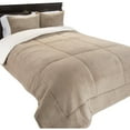 thumbnail image 2 of Lavish Home 3-Piece King Size Comforter Set – Cozy Sherpa Bedding, Taupe, 2 of 4