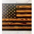 thumbnail image 6 of Rustic Handmade Pecan and Black Wooden American Flag Wall Art, Rustic American Flag, Indoor Outdoor Americana Patriotic Décor, 6 of 8