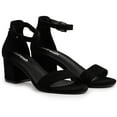 thumbnail image 2 of Women's Block Heel Suede Sandals By XTI, 17078905 Black, 2 of 4