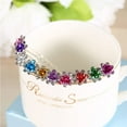 thumbnail image 3 of 10 Packs Crystal Hair Pins Rhinestone Flower Wedding Hair Piece Rose Rhinestone Insert Hair Accessories for Brides and Bridesmaids Banquet Head Jewelry - White, 3 of 5