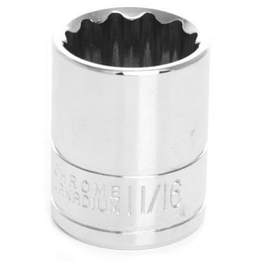 Wilmar W38522 3/8" Drive 12-Point Socket, 11/16"