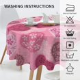 thumbnail image 6 of Valentine''s Day Tablecloth Round 60 Inch 14th February Romantic Pink Red Flower Love Heart Decorative Table Cloth with Waterproof Polyester for Holiday Kitchen Dining Room Outdoor Patio Party, 6 of 6