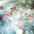 thumbnail image 2 of Gibobby Decoraciones Nuevos productos Colgante de 2021 Forma de bicicleta Decoración navideña y colgantes(Red), 2 of 5