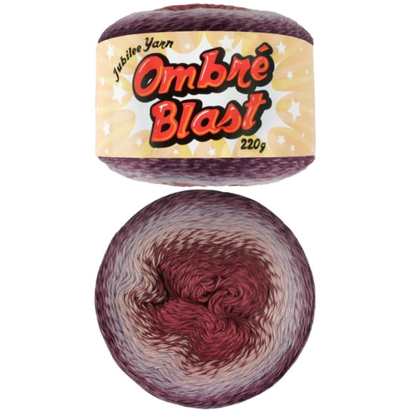 JubileeYarn Ombré Blast Yarn - Baby Weight - 220g/cake - Mutter - 1 Cake