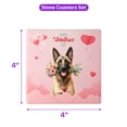 thumbnail image 5 of Happy Valentine's Day Belgian Malinois holding flowers Set of 4 Stone Coasters Sheepdog Dog Lover Gifts 4x4in Absorbent Soapstone Coaster - 3005, 5 of 5
