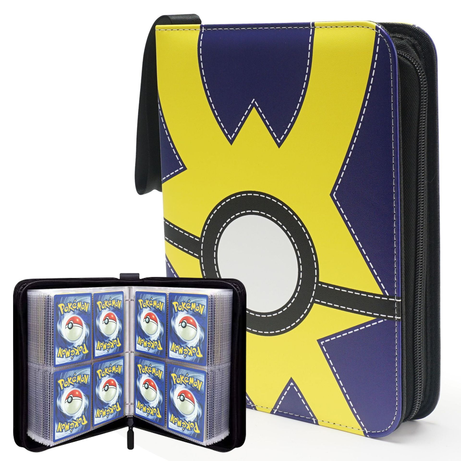 Pocket Card Case Binder 4Pocket Binder Compatible with Game Football Trading Sports Card