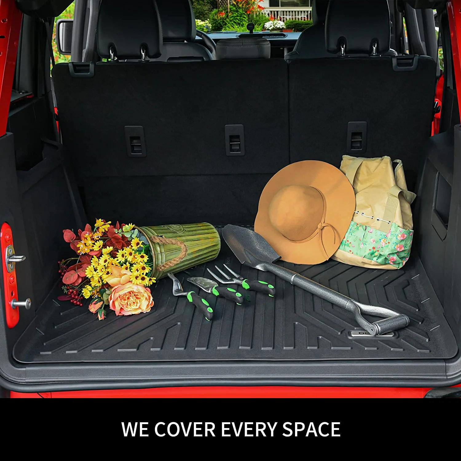 RVNI Floor Mats for 2022-2024 2025 Jeep Wagoneer (Behind The 3rd Row Seats) Custom Fit All Weather Rear Cargo Trunk Floor Mat