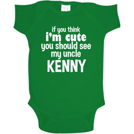 

If You Think I m Cute You Should See My Uncle (CUSTOM) Baby One Piece or Toddler T-Shirt