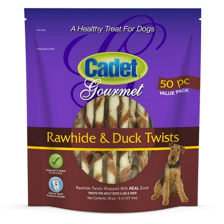 Cadet Rawhide Long Lasting Natural Dog Chews 50