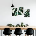 thumbnail image 3 of Hieng Abstract Emerald Green Wall Art 3 Pieces Green and Gold Canvas Prints Modern Fluid Marble Painting for Living Room Office Decor Unframed, 3 of 6