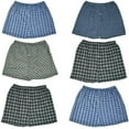 thumbnail image 5 of 3-12 Pack Mens Boxer Briefs Plaid 100% Cotton Underwear Shorts Trunk Size M-2XL, 5 of 7