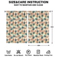 thumbnail image 2 of Pineapple Tree Kitchen Curtains Set of 2 - 42x63 Inch Tier Panels, Tropical Fruit Print Semi-Sheer Rod Pocket Window Treatment for Farmhouse, 2 of 2