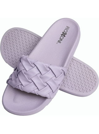 Purple slides deals womens shoes