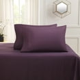 thumbnail image 3 of Empyrean Bedding 3 Piece Sheet Set - Premium 18” - 21” Extra Deep Pocket Fitted Sheet with 2 Pillowcases – Twin XL, Purple Eggplant, 3 of 5