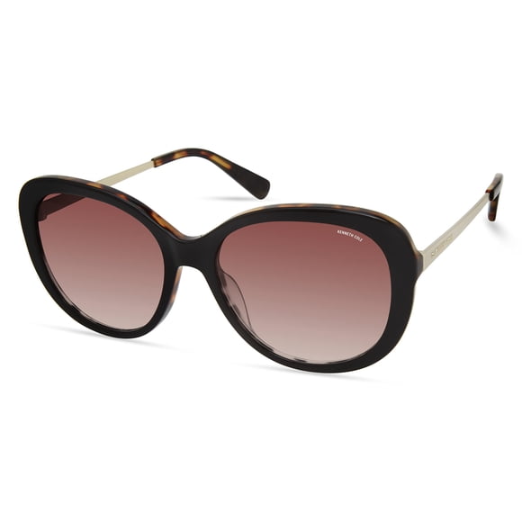 Gafas de sol Kenneth Cole para mujer con forma de ojo de gato, color negro degradado, 56 mm
