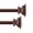 Brown Oil Rubbed, variant on Deco Window 28 to 48 inches 2 Pack Adjustable Curtain Rods for Windows with Egyptian Round Finials (5/8'' Diameter, Nickel)
