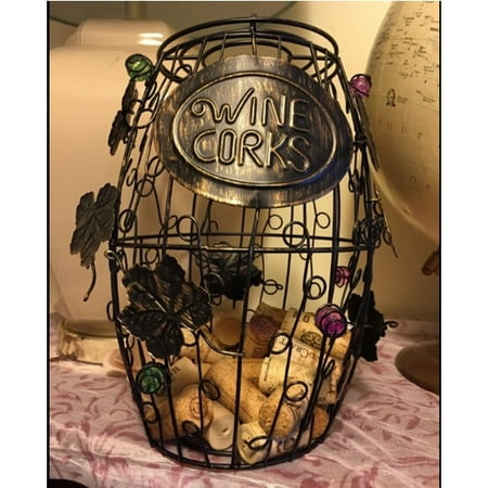 Wine Cork Storage - KOVOT Wine Barrel Cork Holder - 9.5 inch
