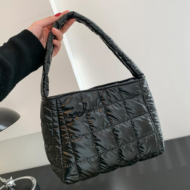 Quilted fabric tote bag - Women's fashion