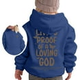 thumbnail image 3 of Chenglor Hoodies for Teen Girls Girls Sweatsuit Jesus Printed Hooded Sweatshirt Pullover, 3 of 7