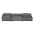 thumbnail image 4 of Lexicon Traverse Corduroy Fabric Upholstered Sofa in Gray, 4 of 5