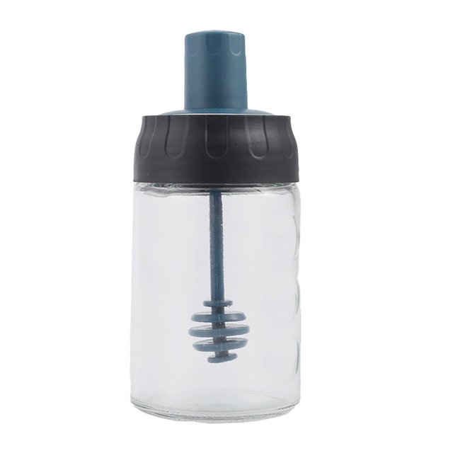 280ml Seasoning Jar Leakproof Moisture-proof Glass Spice Bottle Container with Spoon Stick Brush for Home A Kitchen Tool