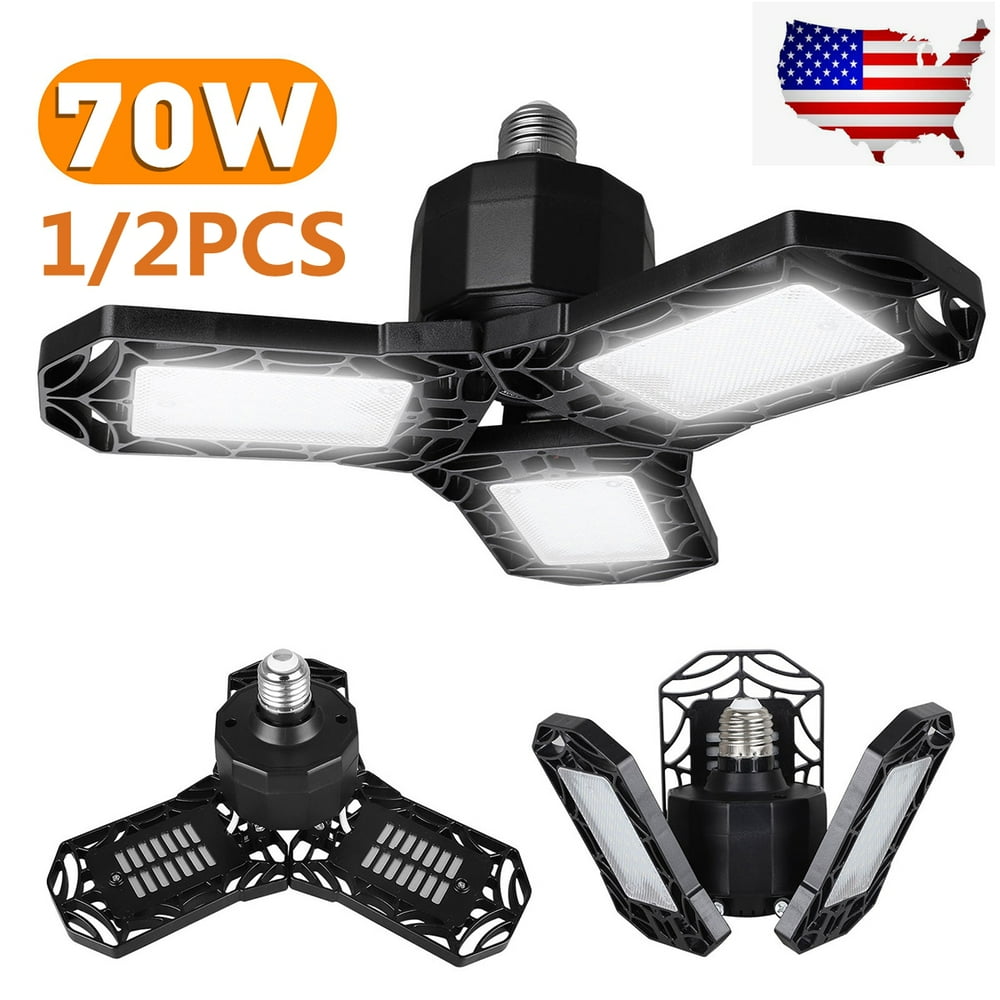 1/2 PACK LED Shop Lights, 70W 7000Lm LED Garage Lights, Deformable
