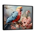 thumbnail image 2 of Designart "Exotic Grace In Blue Parrots I" Parrot Floater Framed Wall Art Prints, 2 of 5