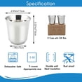 thumbnail image 2 of Easyworkz Juego de tazas de espresso de acero inoxidable con aislamiento de doble pared, 75 ml, 2 of 7