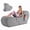 Gray, variant on Advwin 2-in-1 Convertible Yoga Chaise Lounge Chair for Adults, Foldable Yoga Couch w/ Lumbar Pillow & Dust Cover, Folds into Heart-Shaped Ottoman, for Stretching, Meditation & Relaxation, Gray