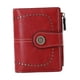 thumbnail image 2 of Cartera pequeña con bolsillo con cremallera y tarjetero para compras callejeras para mujer rojo oscuro, 2 of 9