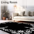 thumbnail image 2 of ODIKA 5'x7' Machine Washable Non-Slip Area Rug, Winter Crochet Hook Kit DIY Cushion Cover Needlework Project High Traffic Rug with Pad, Black, 736350, 2 of 8