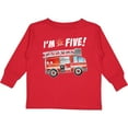 thumbnail image 3 of Inktastic I'm 5 Fire Truck 5th Birthday Boys or Girls Long Sleeve Toddler T-Shirt, 3 of 5