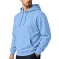 thumbnail image 5 of UDAUDU Mens Casual Cotton Hooded Collar Drawstring Hoodies 2026 Fall Fashion Pullover Sweatshirts Long Sleeve Shirts Sky Blue L, 5 of 9
