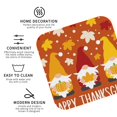 thumbnail image 3 of Zufioo Happy Thanksgiving Three Gnomes Print Leather Coaster Set, Decorative PVC Coasters 4-pack - Scald and Stain-resistant, Suitable for Home, Cafes, Restaurants-Square, 3 of 6